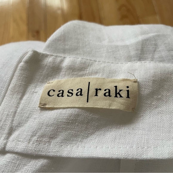 Casa | Raki Gaby White Linen Knot Front Side Slit Midi Skirt EUC Size Medium - Picture 9 of 12